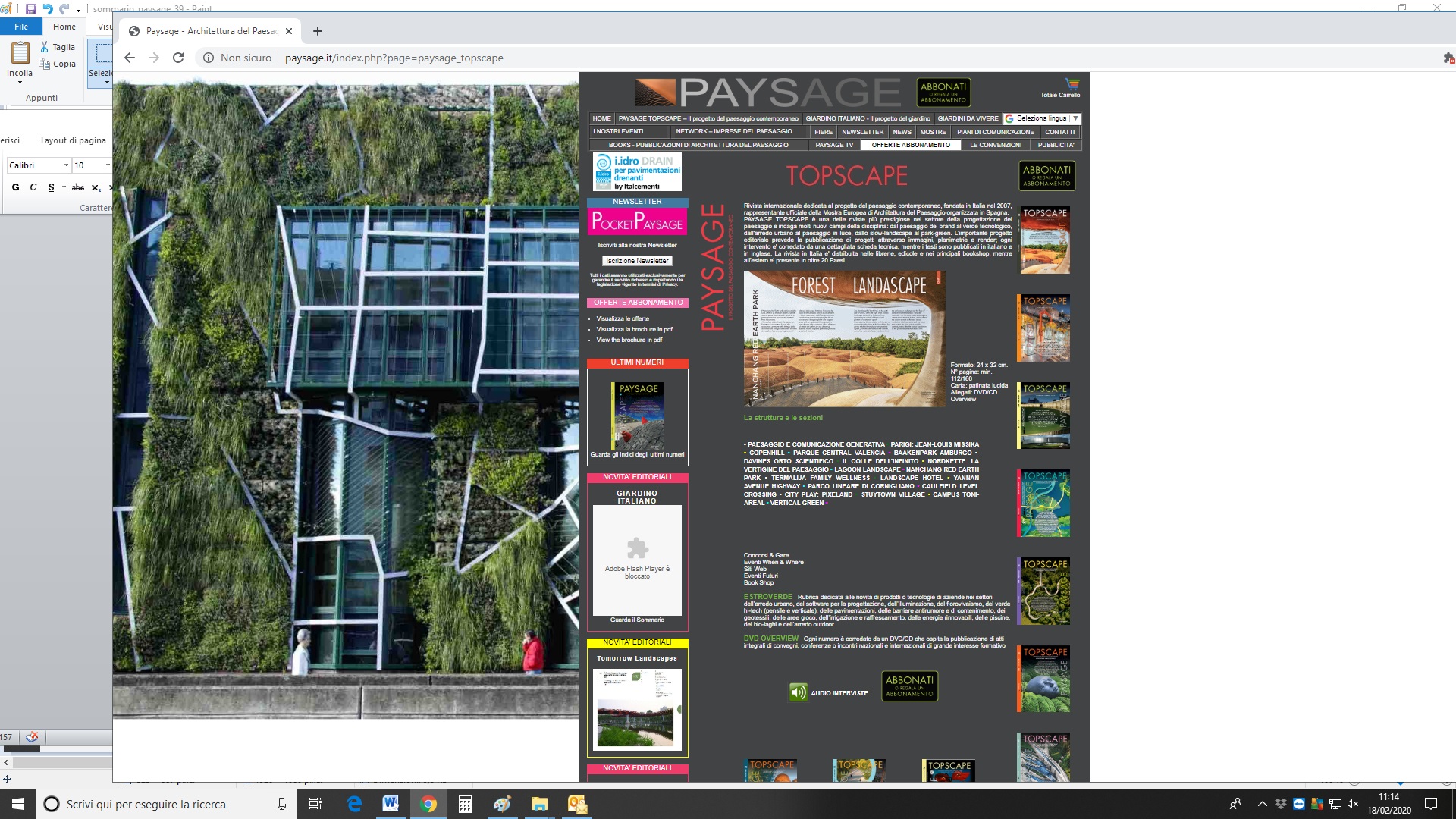 paysage topscape archivio